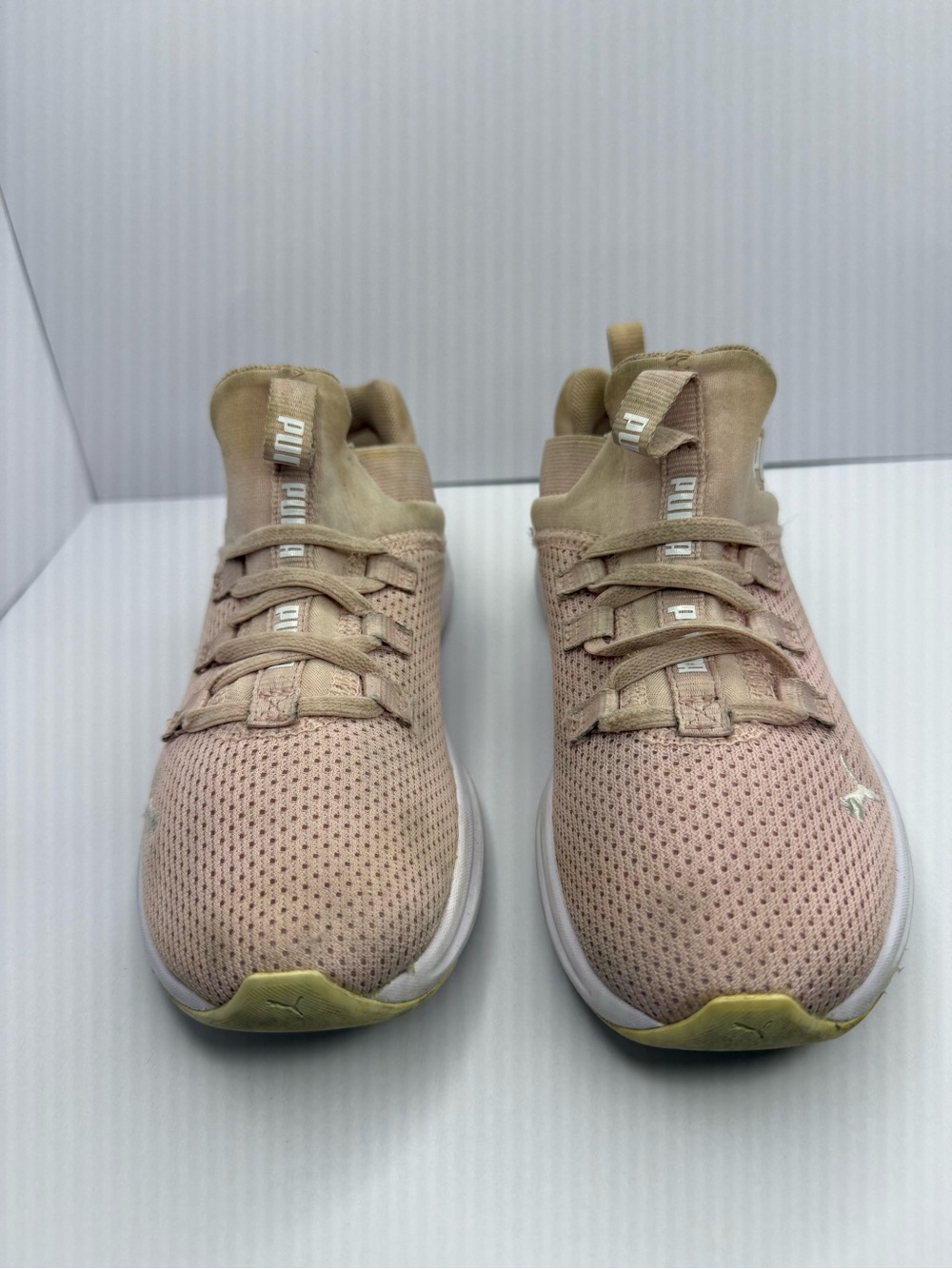 Puma Women's Blush Pink Knit Athletic Sneakers